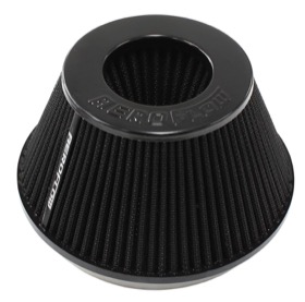 <strong>Universal Tapered 6" (152mm) Clamp-On Filter - Black</strong><br />4 in (101.6 mm) H x 7.6 in (193 mm) Base OD x 4.70 in (119 mm) Top OD
