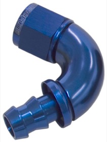 <strong>510 Series Full Flow Tight Radius Push Lock 120° Hose End -8AN </strong><br />Blue Finish. Suit 400 Series Hose
