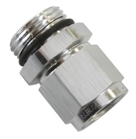 <strong>Male -6 ORB to Female -8AN Swivel Adapter</strong> <br />Silver Finish
